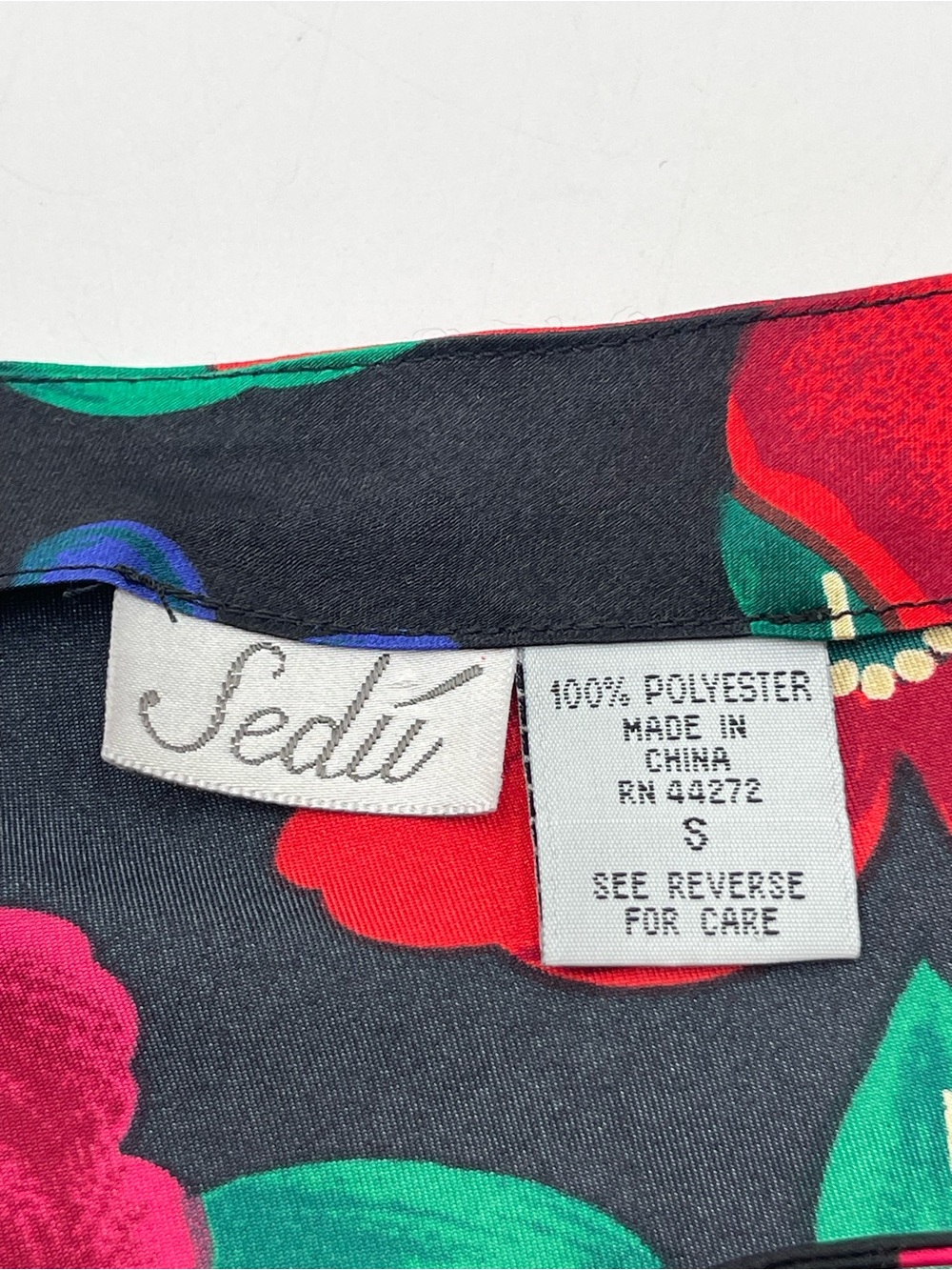 Vtg Satin Silky Camisole Womens Sz Small Floral Pajamas Tank Top - Picture 6 of 9